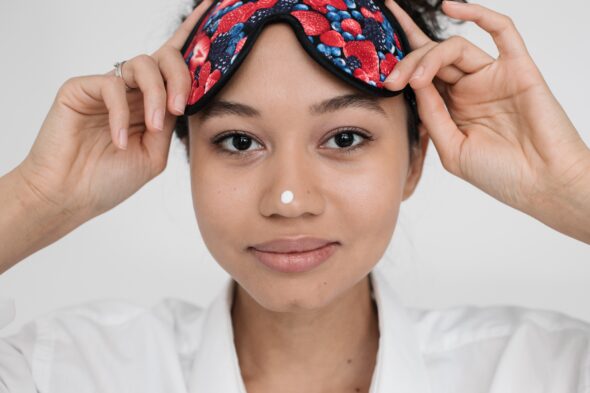 Young Woman With Eye Mask