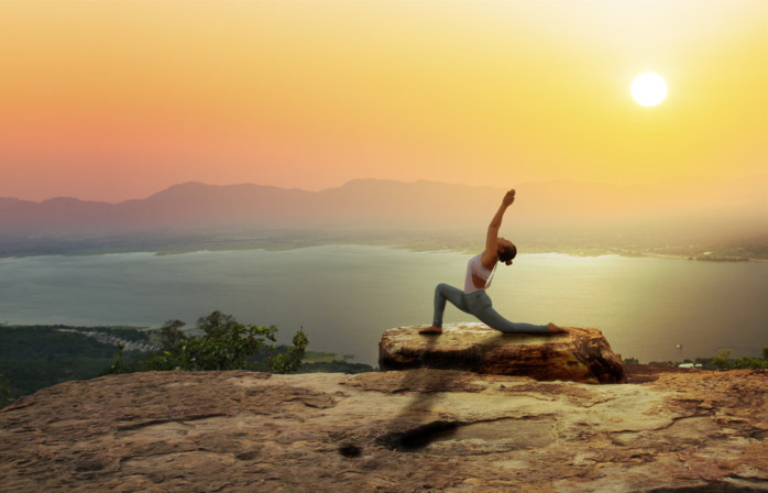 At home yoga practice